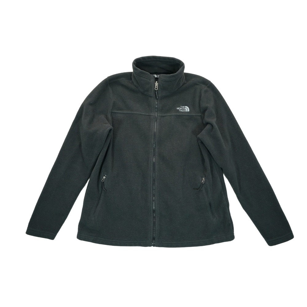 The North Face Black Fleece Full Zip Pockets Mock Neck Women's Jacket Size Large